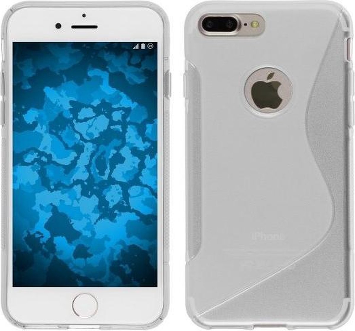 Apple iPhone 7 Smartphone Hoesje Tpu Siliconen Case S-Line Zwart