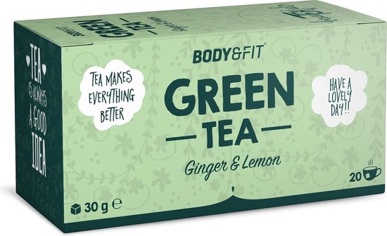 Humaan rechtdoor Componeren Body & Fit Food Groene Thee - Met citroen en gember - 1 verpakking (20  zakjes) | bol.com