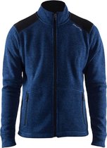 Craft Noble Zip Jacket Heavy Knit Fleece Men Blauw maat S