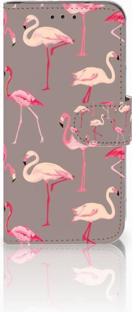Samsung Galaxy S10e Telefoonhoesje met Pasjes Flamingo