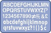 Lettersjablonen - Sjabloon met letters - Alfabet - ABC - Cijfers - H:10mm - 8x15cm - H91 - Helix