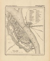 Historische kaart, plattegrond van gemeente Kampen-stad in Overijssel uit 1867 door Kuyper van Kaartcadeau.com