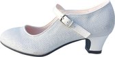 Spaanse Prinsessen schoenen wit glitter parelmoer - Bruids schoenen - maat 28 (binnenmaat 18 cm)