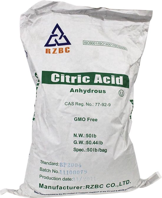 Acide citrique (anhydraté; qualité alimentaire E330) - 25 kg