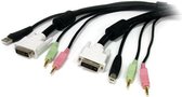 StarTech 1,80m 4-in-1 USB DVI KVM-Kabel met Audio en Microfoon