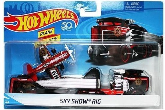 Hot Wheels Autotransporter Sky Show Rig Rood/zwart 19 Cm | bol.com