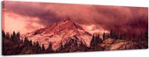 Rocky Mountains - Canvas Schilderij Panorama 118 x 36 cm