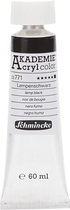 Schmincke AKADEMIE® Acryl color , lamp black (771), dekkend, 60 ml/ 1 fles