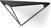 Kave Home - Teg wandplank prisma in staal met zwarte afwerking 40 x 20 cm