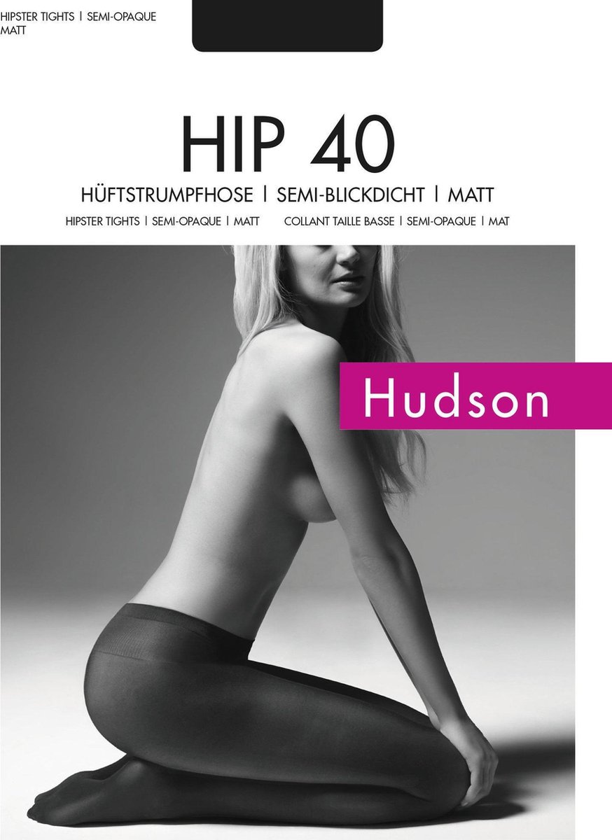 Hudson Hip 40 denier panty met extra lage tailleband Maat 38-40 Kleur Zwart