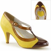 Pin Up Couture Pumps -38 Chaussures- PEACH-03 US 8 Jaune / Marron
