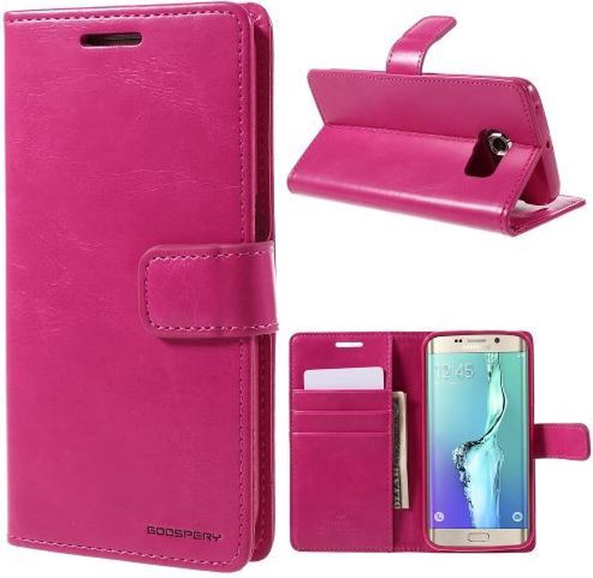 Mercury Blue Moon Wallet Case hoesje Geschikt voor: Samsung Galaxy S7 roze