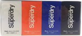Superdry Mens Gift Set 1x 25ml EDC Superdry Steel + 1x 25ml EDC Superdry Blue + 1x 25ml EDC Superdry Orange + 1x 25ml EDC Superdry Black