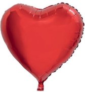 Folie helium ballon rood hart 75cm