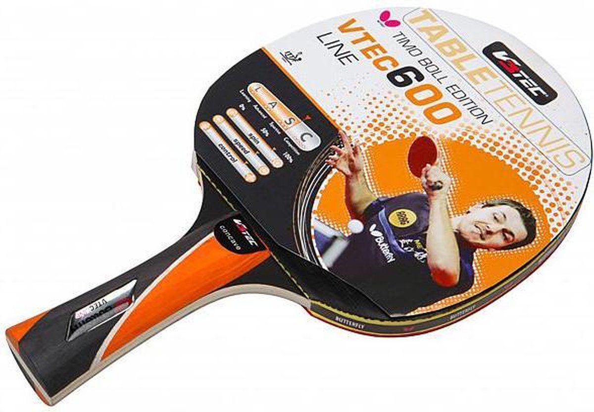 Raquettes de tennis de table V3Tec - rouge / noir / orange | bol.com