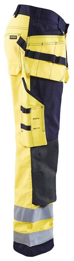 Blåkläder 1579-1514 Pantalon de travail Multinorm Jaune / Bleu marine taille 52