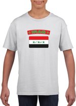 Irak t-shirt met Irakese vlag wit kinderen 122/128