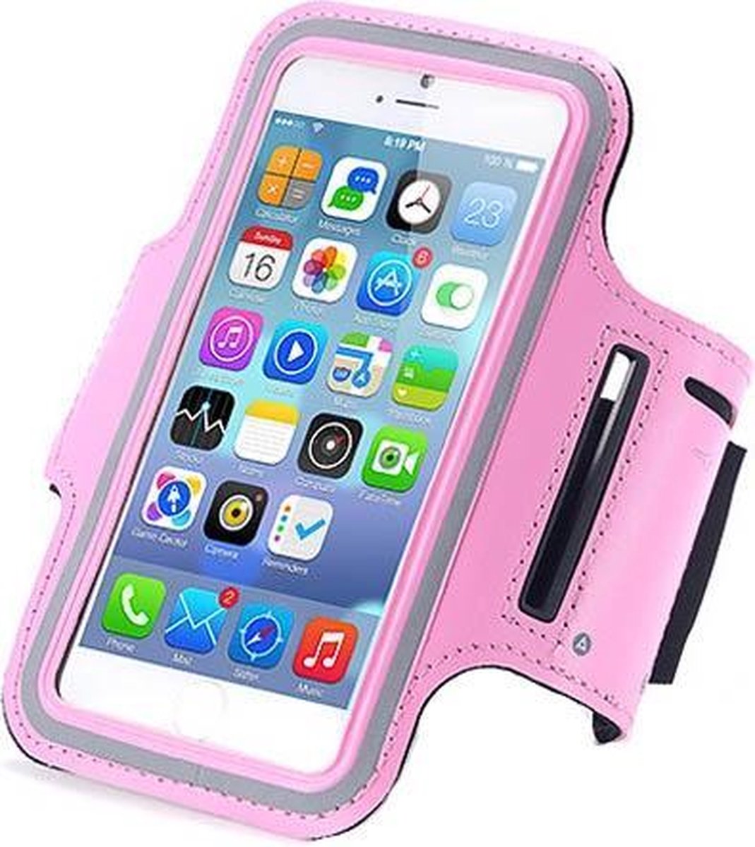 Sports armband case Licht Roze Light Pink voor Apple iPhone 7 Plus