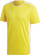adidas Entrada 18 SS Jersey Teamshirt Heren Sportshirt - Maat S  - Mannen - geel/wit