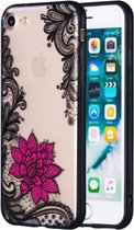 Apple Iphone 7 / 8 / SE2020 Mandala hoesje met roze bloem