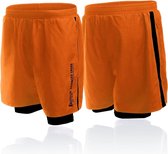 Boxeur Des Rues - Double Shorts - Oranje - XL