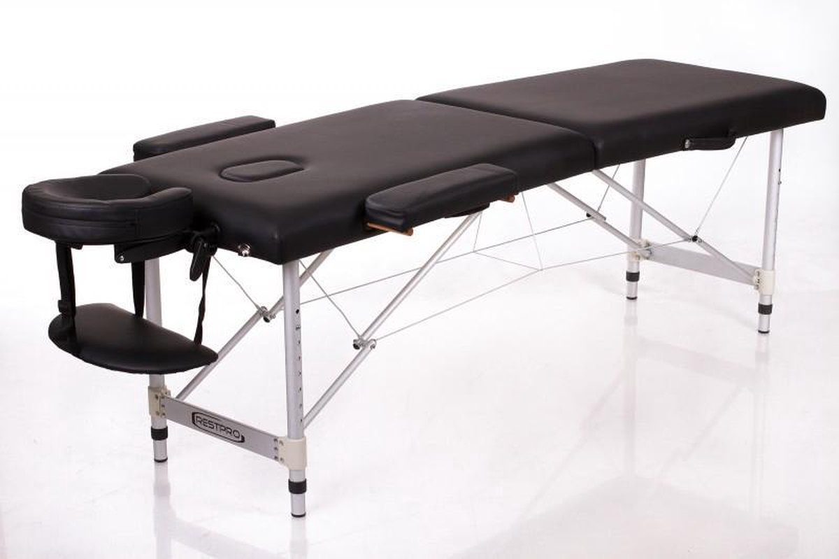 RESTPRO opvouwbare massagetafel Aluminium 2 Groot Crème inclusief draagtas met 2 jaar fabrieksgarantie | 192cm x 70cm