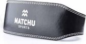 Matchu Sports - Lifting belt - Powerlift riem - Gewichtshefriem - Leer - Maat L