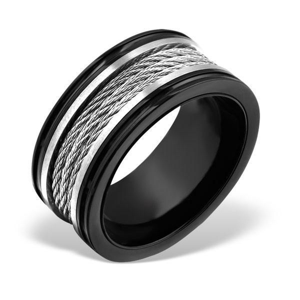 Amanto Ring Aydan - 316L Staal - 11mm - Maat 60 - 19mm