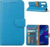Bookcase Geschikt voor: Huawei P Smart Plus 2019 - Turquoise - portemonnee hoesje