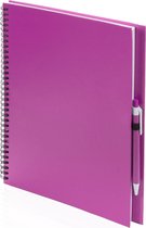 Schetsboek roze harde kaft A4 formaat  - 80 vellen blanco papier - Teken boeken