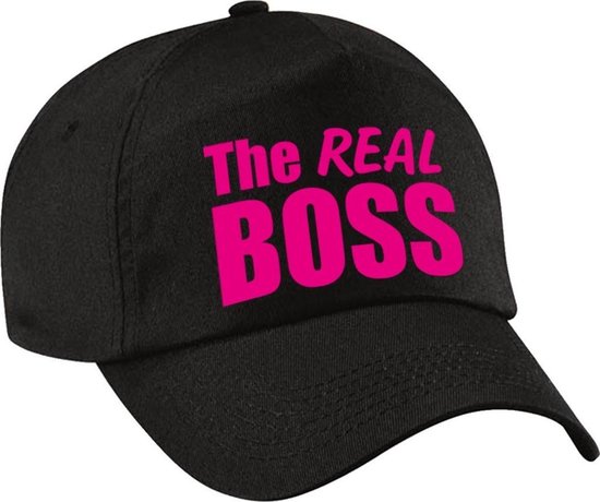 The Boss and The Real boss casquettes / casquettes noir avec imprimé bleu  et rose pour... | bol.com