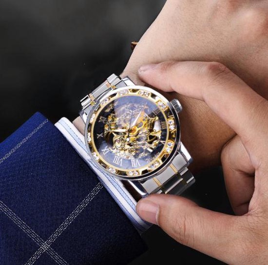 trog Scully Becks WiseGoods WSS2299 Luxe Mannen Horloge - Mechanisch - Skeleton Polshorloge  -... | bol.com