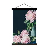 Schoolplaat Stilleven Pioenroos - 60xH90 cm