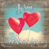 Kaart - Vierkant - 15x15cm - Met envelop - Jij Bent De Allerliefste - Liefde, vriendschap - Majestic Ally - 12 stuks