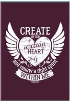 Cadeaubord kunststof A4 - Create in me a clean heart