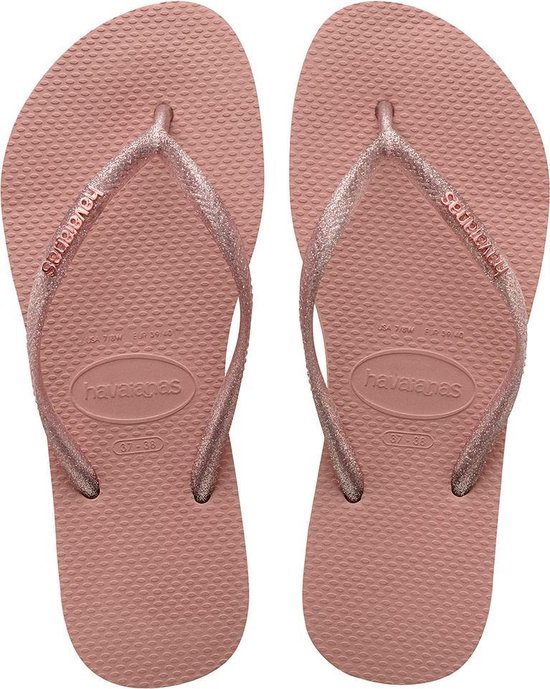 Havaianas Slippers Flipflops Slim Logo Metallic Roze Maat:39/40 | bol