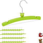 Relaxdays 48x kledinghangers baby - kinder kleerhangers - hout - lieveheersbeestje - rood