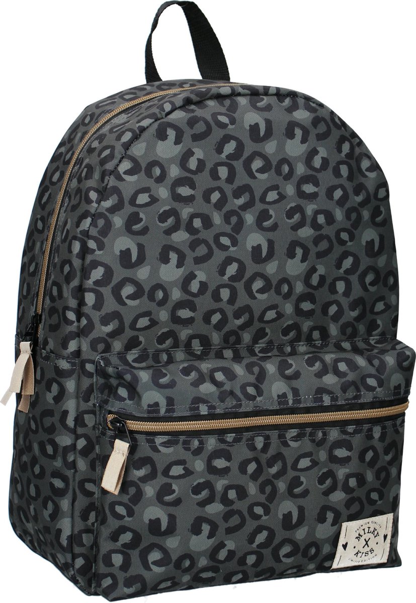 Milky Kiss Stay Cute Leopard Army Rugzak - 13,5 l - Legergroen