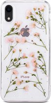 Floral Pattern Soft Case voor iPhone XR 6.1 inch (roze)