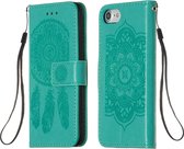 Voor iPhone 6 / 6s Dream Catcher afdrukken Horizontale flip lederen tas met houder & kaartsleuven & portemonnee & lanyard (groen)