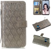 Geperst Printing Rattan Flower Pattern Horizontal Flip PU Leather Case for Huawei P30 Lite / Nova 4e, with Holder & Card Slots & Wallet & Photo Frame (Grey)