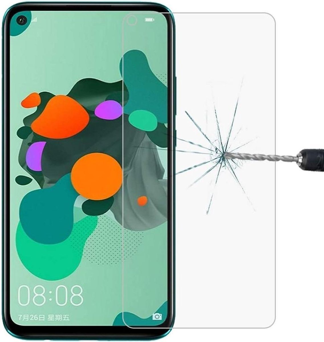 Screenprotector Geschikt voor: Huawei Mate 30 Lite Screen Protector [1-Pack] Tempered Glas
