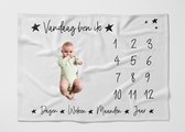 Mijlpaal Deken - Nederlands - Babydeken - Milestone Blanket - Kraamcadeau - Baby - Unisex - 100cm x 150cm
