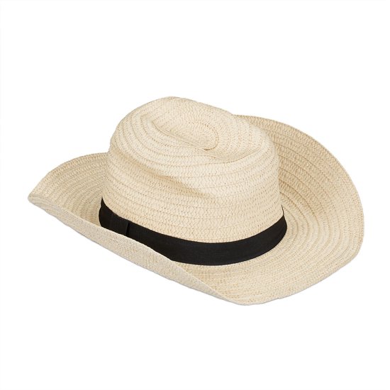 bol.com | relaxdays panamahoed - strohoed vrouwen - fedora hoed - stro hoed  heren - beige