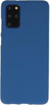 Bestcases Color Telefoonhoesje - Backcover Hoesje - Siliconen Case Back Cover voor Samsung Galaxy S20 Plus - Navy