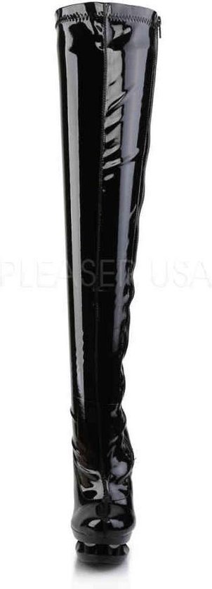 Pleaser Overknee Laarzen 35 Shoes BLONDIE 3000 US 5 Zwart