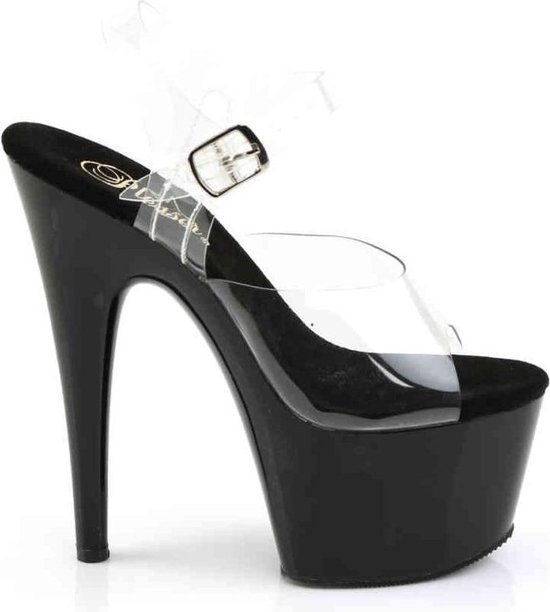 Sandale Pleaser avec bride à la cheville -40 Chaussures- ADORE-708 US 10 Noir