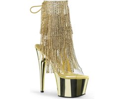 Pleaser - ADORE-1017RSF Plateau Laarzen, Paaldans schoenen - Paaldans schoenen - 37 Shoes - Goudkleurig