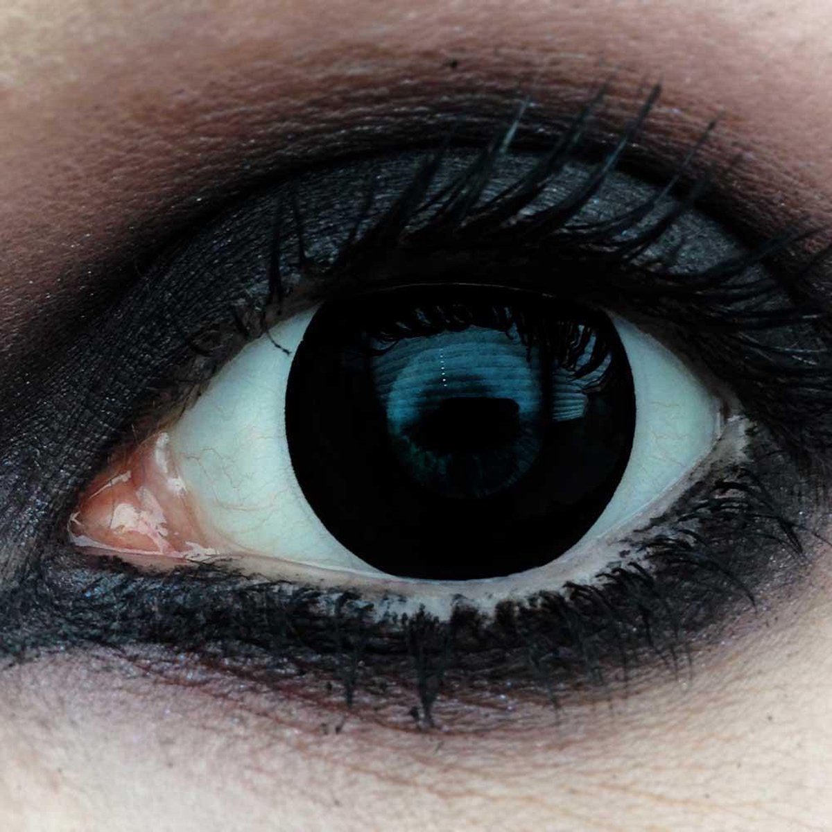 Black Out - 1 jaar fun lenzen - Halloween Carnaval Party - XtremeEyez - per 2
