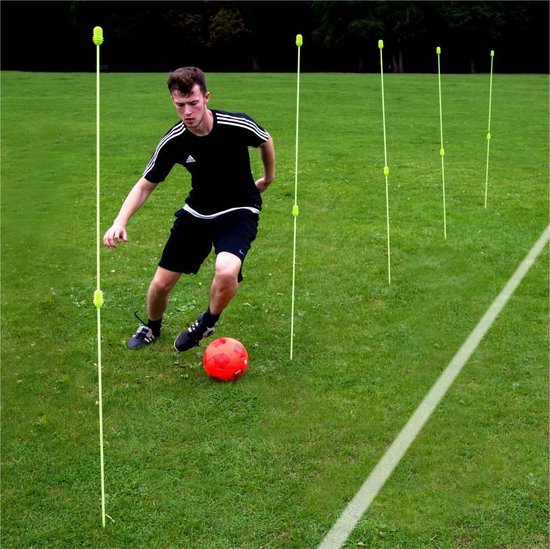 SoccerConcepts Agility stokken - Voetbaltrainer - Set 12x - Voetbal  trainingsmateriaal | bol.com
